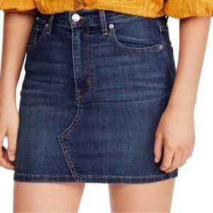 Free People Dark Blue Mini Skirt + 2 denim shorts